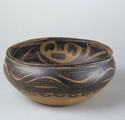 Керамическая Чаша с узором культуры Мацзяяо (马家窑文化彩陶钵)
