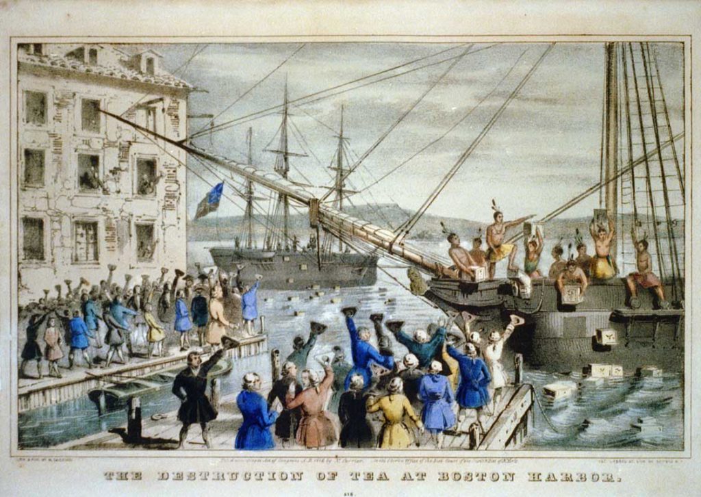 Неоправданно высокие цены в 1773 году на чай спровоцировали Бостонское чаепитие (на изображении) и положили начало Американской Революции. 
