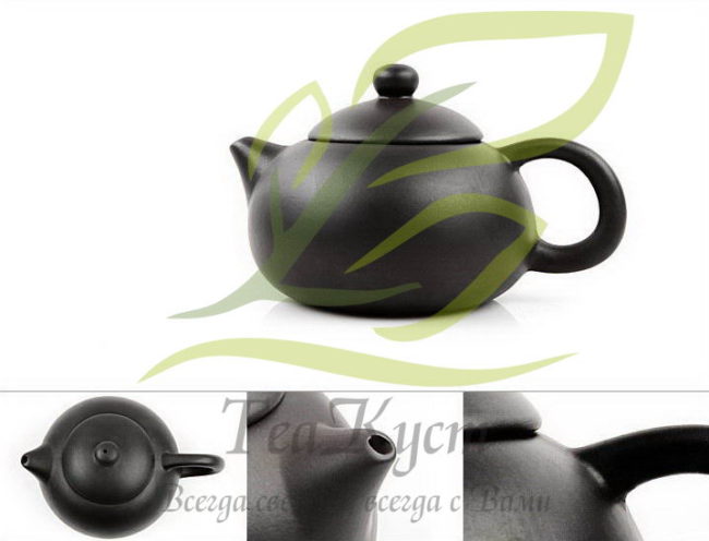Чёрный чайник из исинской глины позволит насладится любимым пуэром или тёмным улуном.