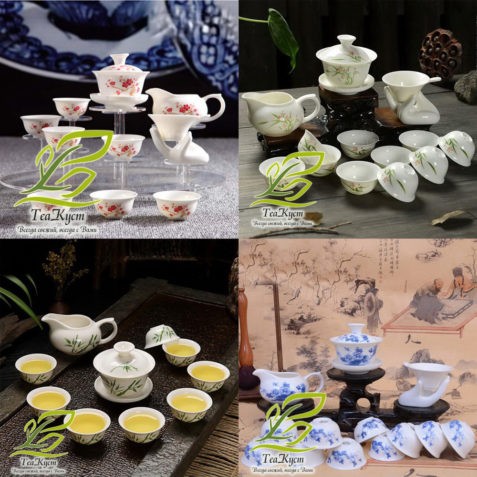 Чайный сервиз в Китайском стиле (Белый, Фарфор, 8 персон, 11 предметов)