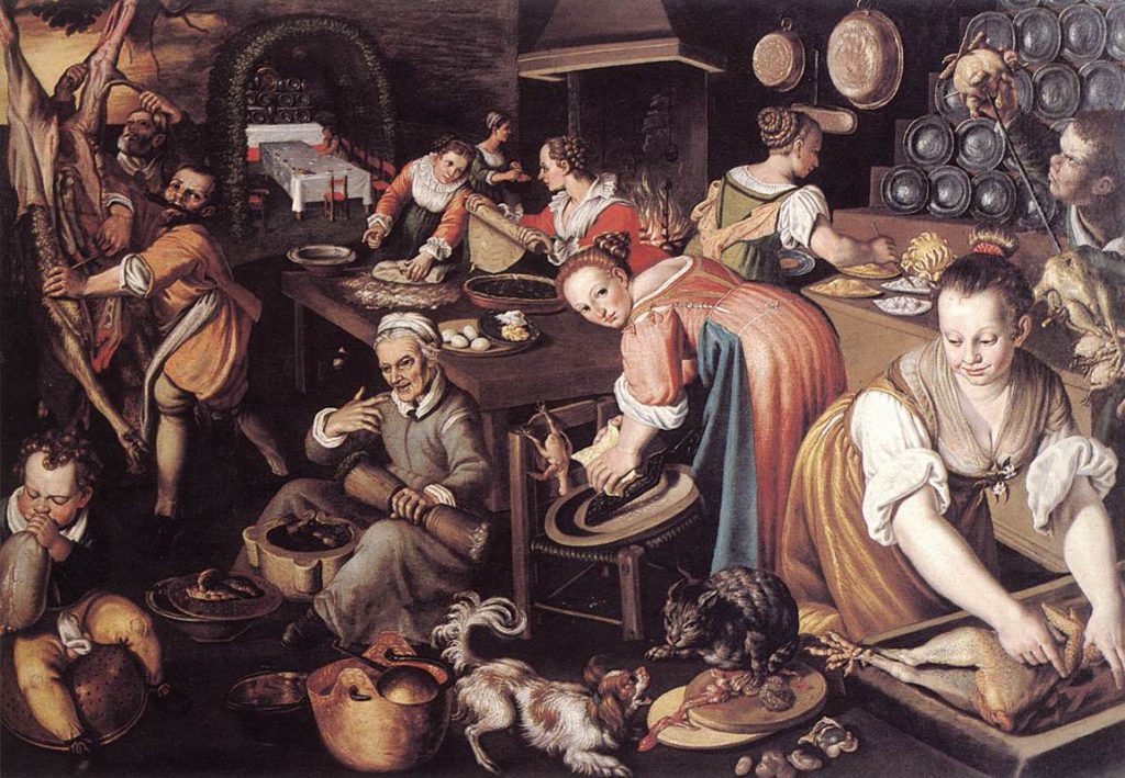 Кухня, холст, масло, Винченцо Кампи, 1580, Картинная галерея Брера