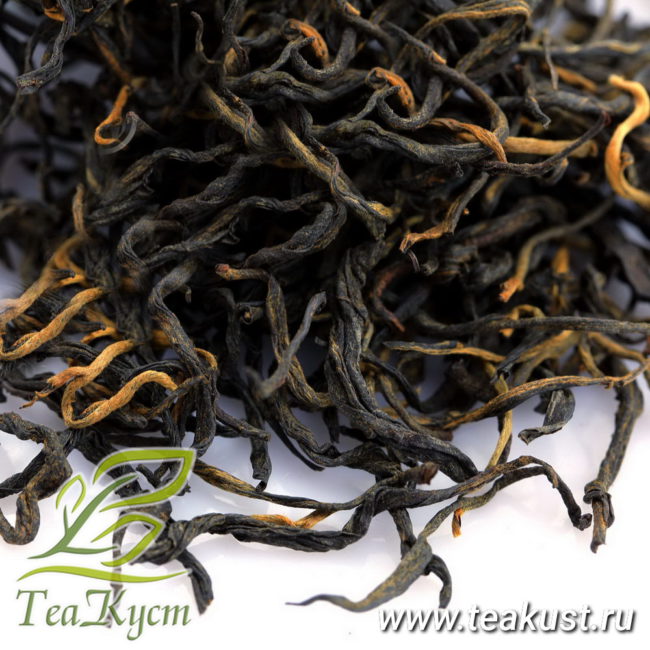 Цельные листья чая Дянь Хун высокого качества